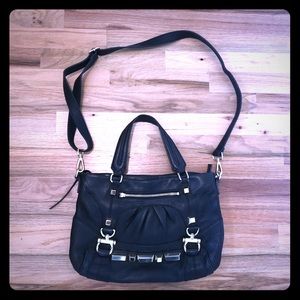 Vince Camuto black leather handbag